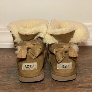Gently Worn Little girl size 13 authentic UGG shearling boots genuine leather